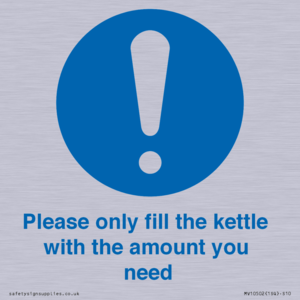 Please only fill the kettle with the amount you need